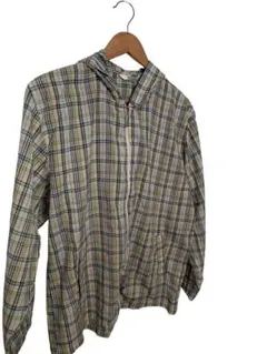 薄手チェックパーカーシャツ M〜L 夏用 軽量