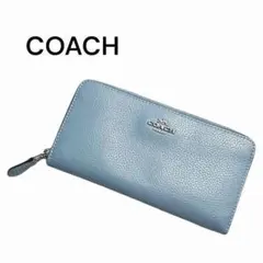 コーチ COACH アウトレット ラウンドジップ長財布 CJ884 ブルー - メルカリ