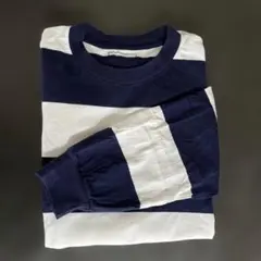 GLOBAL WORK ストライプ長袖カットソー　メンズ　Lサイズ