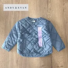 【新品タグ付き】キルティングジャケット　男女兼用　軽量　100 ブルー　アウターのサムネイル