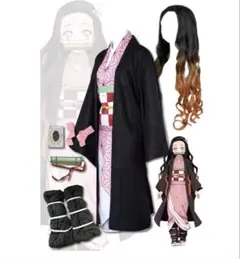 【新品未使用】竈門禰豆子 コスプレ衣装 Sサイズ 10点セット 鬼滅の刃