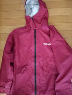 Yakultフード付きレインジャケット 赤