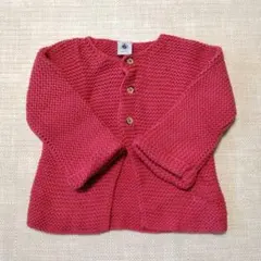 PETIT BATEAU＊プチバトー　カーディガン　80　ピンク　ウール