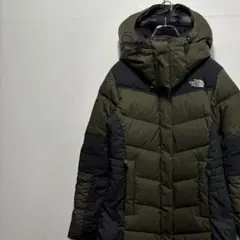 ノースフェイス ロング ダウンジャケット コート 刺繍ロゴ 古着