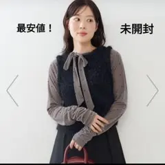 定価5940円、未開封、Kastane2wayシャギーベスト、サイズF