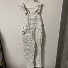 オーバーオール 白