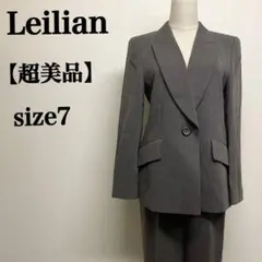 【超美品】Leilianレリアン 上品木目調織り柄セットアップ