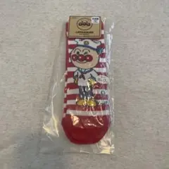 アンパンマンミュージアム　靴下 15-17cm 赤と白ストライプ