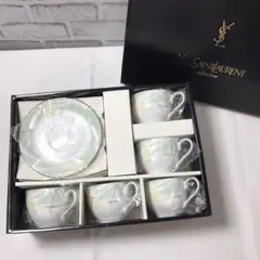 【未使用】イヴサンローラン コーヒーセット カップ&ソーサー 5客セット