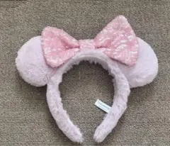 ミニーマウス風ファーカチューシャ