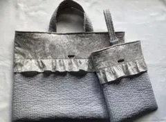 リバティ　2点セット　ヌビキルト　レッスンバッグ　上靴入れ　ハンドメイド