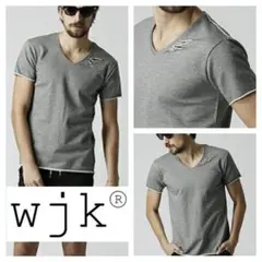 美品 wjk Vネック ダメージ クラッシュ カットオフ カットソー Tシャツのサムネイル