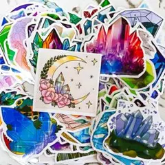 【RS-1】海外ステッカー 鉱物 ランダム60枚