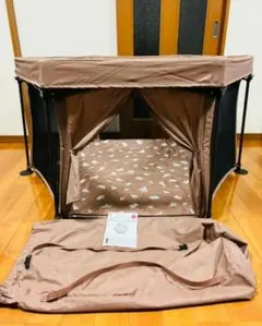 ブラウン 六角形 ベビーサークル 日本育児