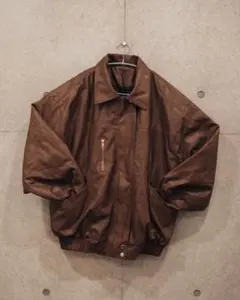 yolo レザー ジャケット ブラウン ファー付き