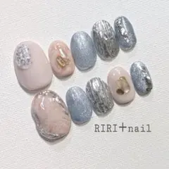 NT21 ネイルチップ ニュアンス ぷっくりマグネット バカラ 現品 夏