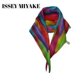 ISSEY MIYAKE PLEATSPLEASEスカーフマルチカラー美品