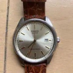 ゼ*ン様 CASIO MTP-1175E-9AJHクォーツ 腕時計 レザー　電池
