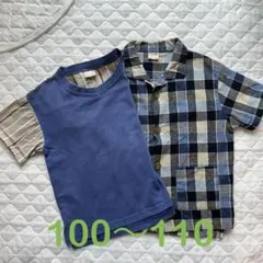 【セール】まとめ売り　半袖Tシャツ　青　プティマイン　男の子　110　2点セット