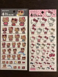 ハローキティ 4サイズ ステッカー 2種まとめ