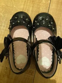 フォーマルシューズ 女の子 フォーマル靴 17cm 黒