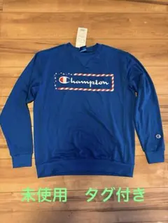 Champion 青 長袖カットソー M
