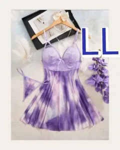 14　新品　LL　ベビードール＆ショーツセット　スリップ