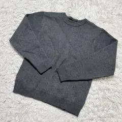【c7111】ナノユニバース　ニット　セーター　長袖　グレー