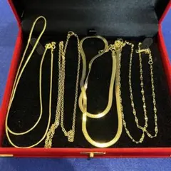 ヴィンテージデザインアクセサリーネックレスゴールドカラーまとめ売り遺品整理整理