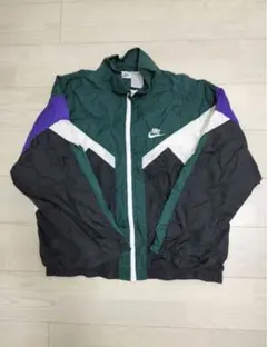 NIKE 90s ナイロンジャケット Mサイズ ブラック グリーン ホワイト NIKE(ナイキ) / ナイロンジャケット/M/ナイロン/グリーン/無地