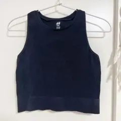 【夏物最終値下げ】H&M リブ タンクトップ キャミソール ブラック