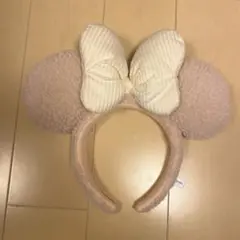 ボアカチューシャ ディズニー ピンクベージュ 白 もこもこ