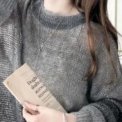 マルチウェイ グラデーション メッシュ編みニット