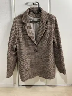 ブラウンチェック ジャケット