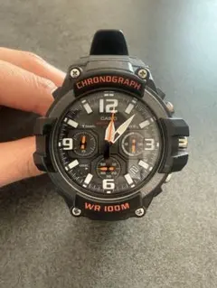CASIO CHRONOGRAPH ブラック腕時計　電池なし