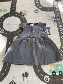 familiar ノースリーブワンピース 80サイズ グレー　ファミリア