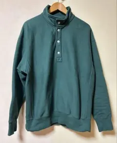 インヘリット ベイクルーズ グリーン スタンドカラー トレーナー M
