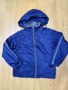 【美品】アシックスナイロンジャケット ネイビー S