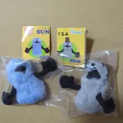 パペットスンスン フィンガーパペットぬいぐるみ ガチャガチャ商品 2点