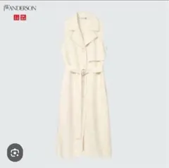 UNIQLO JWAnderson リネンブレンドラペルワンピース　Mサイズ