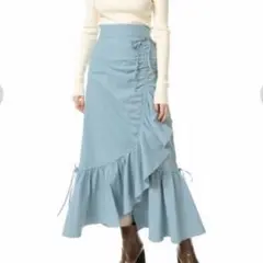 《セール中‼️》SLY アシンメトリーヘムギャザー スカート