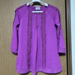 KYOUTINGA パープル 五分袖チュニックのサムネイル