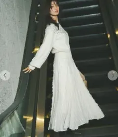 COCO DEAL ウェーブフラッフィーフレアスカート