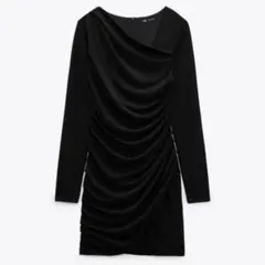 新品未使用　ZARA ドレープワンピース　ミニ