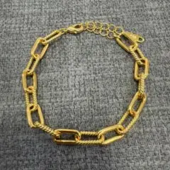 遺品整理】 ゴールド リンクチェーン ブレスレット - メルカリ