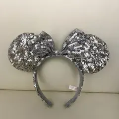 ミニーマウス耳カチューシャ シルバー