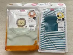 【新品未使用】レギンス10分丈 長袖丸首シャツ 70cm 2点セット