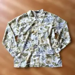 aquascutum 花柄ブラウス ￼状態良好のサムネイル