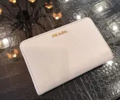 PRADA サフィアーノ コンパクトウォレット バイカラー