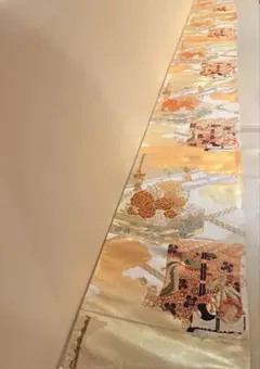 袋帯 金糸 牡丹 鳳凰 花文様